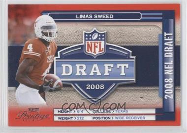 2008 Prestige - NFL Draft #NFL-31 - Limas Sweed