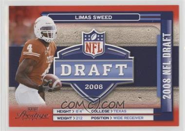 2008 Prestige - NFL Draft #NFL-31 - Limas Sweed