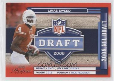 2008 Prestige - NFL Draft #NFL-31 - Limas Sweed