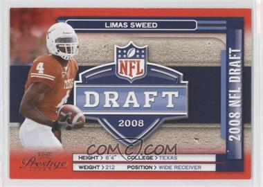 2008 Prestige - NFL Draft #NFL-31 - Limas Sweed