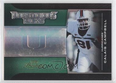 2008 Prestige - Prestigious Picks - Green #PPI-24 - Calais Campbell /100