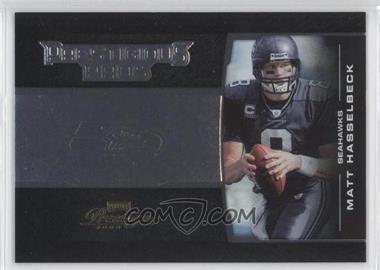 2008 Prestige - Prestigious Pros - Black #PPR-1 - Matt Hasselbeck /500