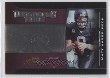 2008 Prestige - Prestigious Pros - Purple #PPR-1 - Matt Hasselbeck /250