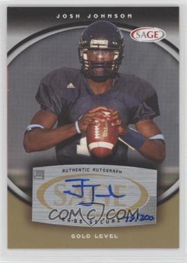 2008 SAGE - Autographs - Gold #A34 - Josh Johnson /200