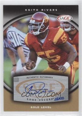 2008 SAGE - Autographs - Gold #A50 - Keith Rivers /200