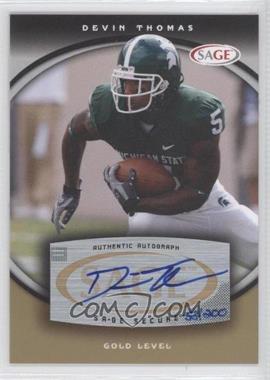 2008 SAGE - Autographs - Gold #A59 - Devin Thomas /200