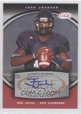 2008 SAGE - Autographs - Red #A34 - Josh Johnson