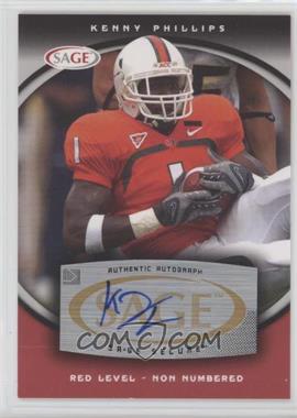 2008 SAGE - Autographs - Red #A46 - Kenny Phillips