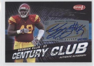 2008 SAGE Aspire - Century Club - Autographs #ACC-27 - Sedrick Ellis /100