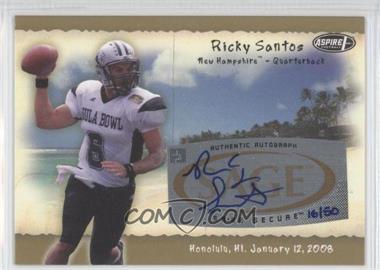 2008 SAGE Aspire - Hula Bowl Autographs - Gold #H22 - Ricky Santos /50