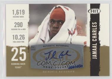 2008 SAGE Hit - Autographs - Gold #A25 - Jamaal Charles /250