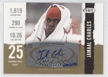 2008 SAGE Hit - Autographs - Gold #A25 - Jamaal Charles /250