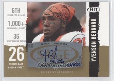 2008 SAGE Hit - Autographs - Gold #A26 - Yvenson Bernard /250