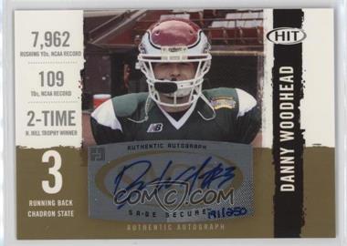 2008 SAGE Hit - Autographs - Gold #A3 - Danny Woodhead /250