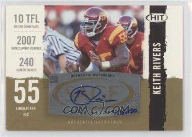 2008 SAGE Hit - Autographs - Gold #A40 - Keith Rivers /250