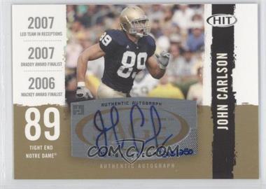 2008 SAGE Hit - Autographs - Gold #A49 - John Carlson /250