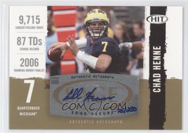 2008 SAGE Hit - Autographs - Gold #A7 - Chad Henne /250