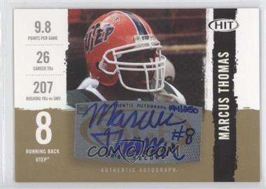 2008 SAGE Hit - Autographs - Gold #A8 - Marcus Thomas /250