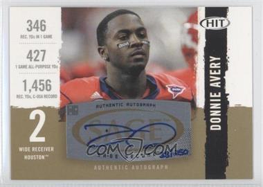 2008 SAGE Hit - Autographs - Gold #A98 - Donnie Avery /250