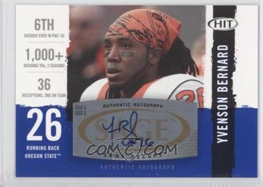 2008 SAGE Hit - Autographs #A26 - Yvenson Bernard