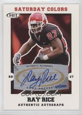 2008 SAGE Hit - Saturday Colors - Autographs #SA-22 - Ray Rice /100