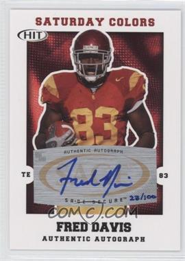 2008 SAGE Hit - Saturday Colors - Autographs #SA-29 - Fred Davis /100