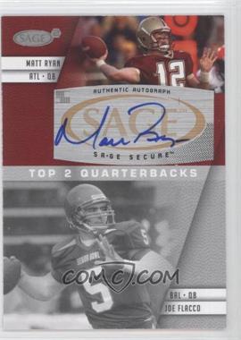 2008 SAGE Squared - Autographs #A-2A - Matt Ryan, Joe Flacco