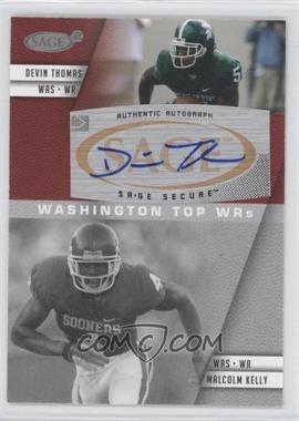 2008 SAGE Squared - Autographs #A-63A - Devin Thomas, Malcolm Kelly