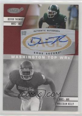 2008 SAGE Squared - Autographs #A-63A - Devin Thomas, Malcolm Kelly