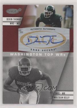 2008 SAGE Squared - Autographs #A-63A - Devin Thomas, Malcolm Kelly