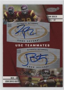 2008 SAGE Squared - Dual Autographs #A-51 - Sam Baker, John David Booty