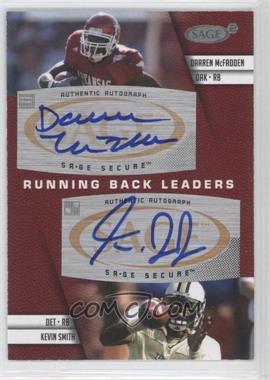 2008 SAGE Squared - Dual Autographs #A-6 - Darren McFadden, Kevin Smith