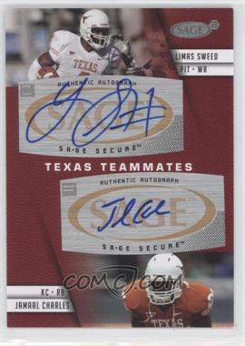 2008 SAGE Squared - Dual Autographs #A-68 - Limas Sweed, Jamaal Charles