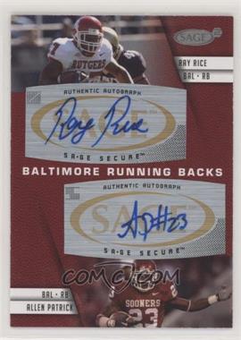 2008 SAGE Squared - Dual Autographs #A-76 - Ray Rice, Allen Patrick