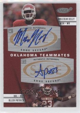 2008 SAGE Squared - Dual Autographs #A-77 - Allen Patrick, Malcolm Kelly