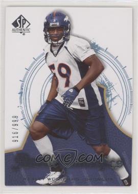 2008 SP Authentic - [Base] #199 - Rookie Authentics - Wesley Woodyard /999 [EX to NM]