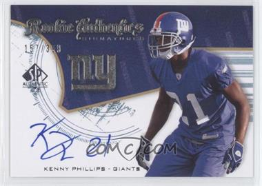 2008 SP Authentic - [Base] #257 - Rookie Authentics Signatures - Kenny Phillips /399