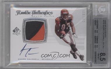 2008 SP Authentic - [Base] #278 - Rookie Authentics Auto Patch - Andre Caldwell /999 [BGS 8.5 NM‑MT+]