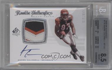 2008 SP Authentic - [Base] #278 - Rookie Authentics Auto Patch - Andre Caldwell /999 [BGS 8.5 NM‑MT+]