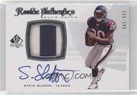 Rookie Authentics Auto Patch - Steve Slaton #/999