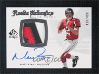 Rookie Authentics Auto Patch - Matt Ryan #/499