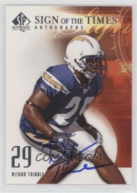 2008 SP Authentic - Sign of the Times #SOT-DT - DeJuan Tribble