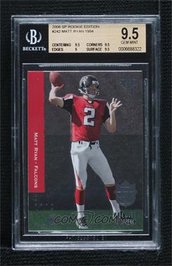 2008 SP Rookie Edition - [Base] #242 - Premier Prospects - Matt Ryan [BGS 9.5 GEM MINT]