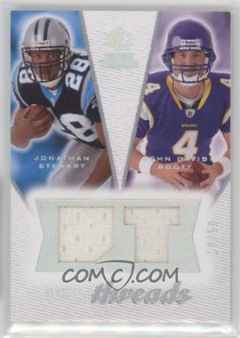 2008 SP Rookie Threads - Dual Threads - DT Pattern #DT-JJ - Jonathan Stewart, John David Booty /50