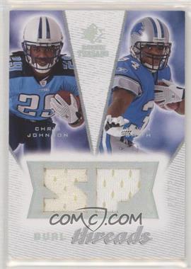 2008 SP Rookie Threads - Dual Threads - SP Pattern #DT-JS - Kevin Smith, Chris Johnson /75