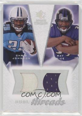 2008 SP Rookie Threads - Dual Threads #DT-RJ - Chris Johnson, Ray Rice /160