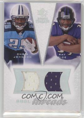 2008 SP Rookie Threads - Dual Threads #DT-RJ - Chris Johnson, Ray Rice /160