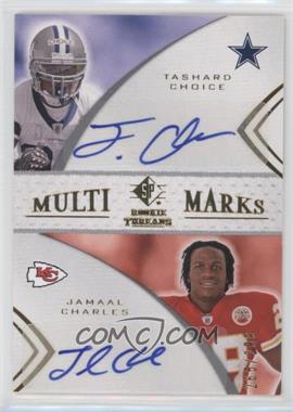 2008 SP Rookie Threads - Multi-Marks Dual #MMD-19 - Jamaal Charles, Tashard Choice /299