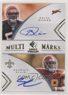 2008 SP Rookie Threads - Multi-Marks Dual #MMD-27 - Keith Rivers, Sedrick Ellis /299