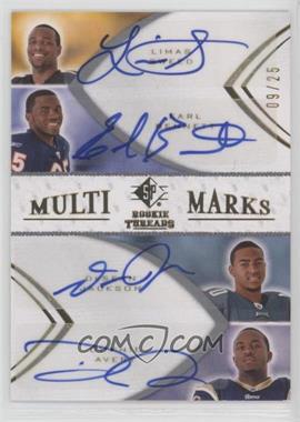2008 SP Rookie Threads - Multi-Marks Quad #MMQ-3 - DeSean Jackson, Donnie Avery, Earl Bennett, Limas Sweed /25